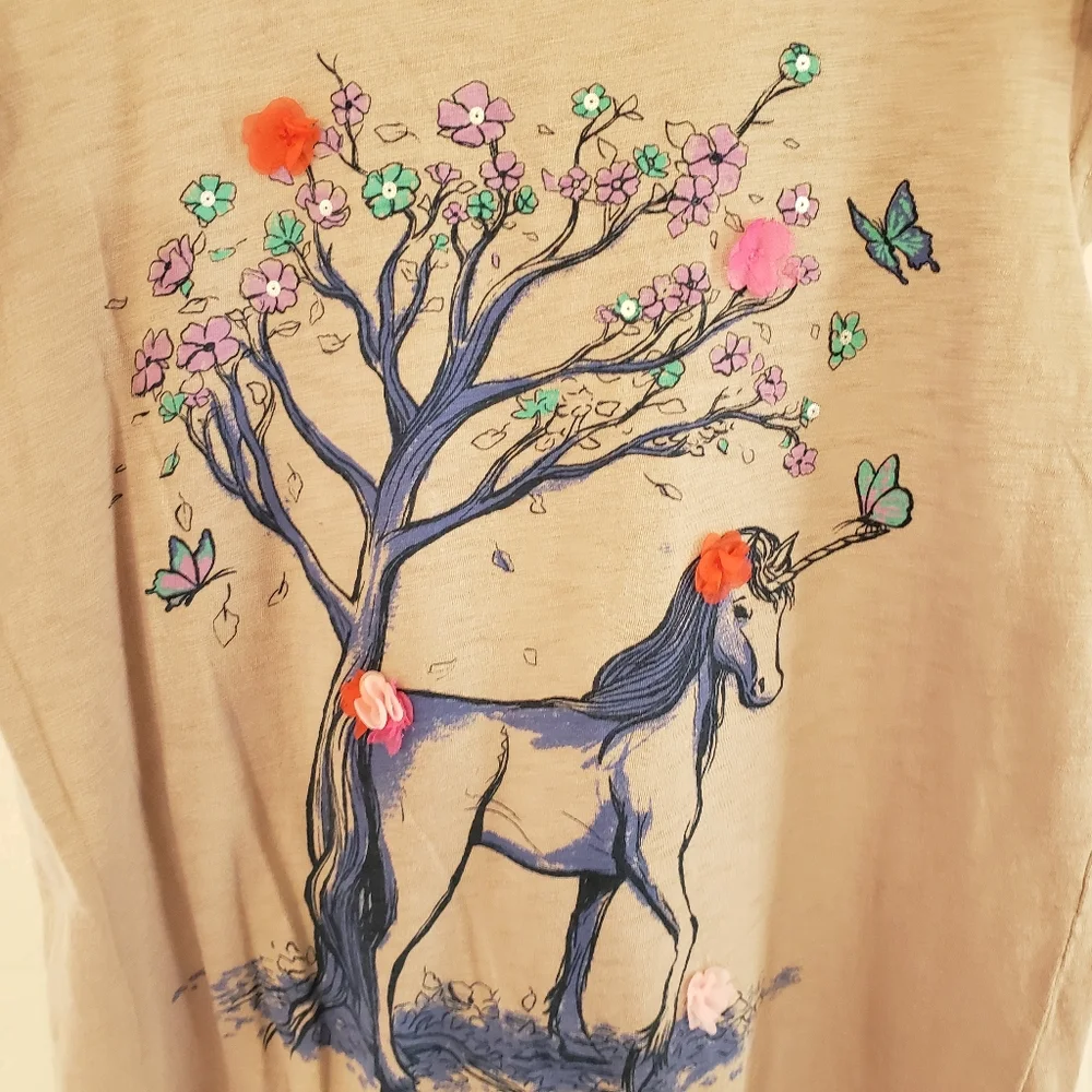 Peek Unicorn Applique Shirt XL 12 - Picture 2 of 7